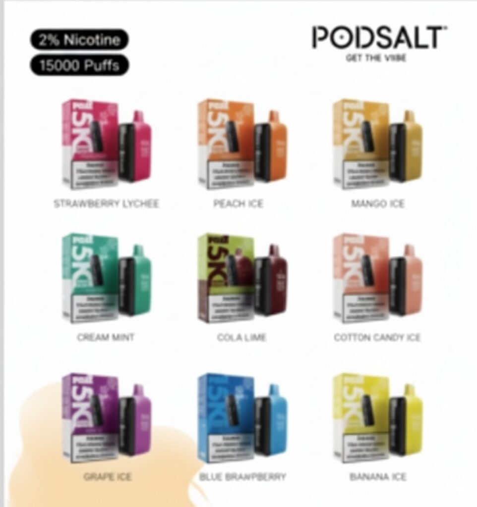 Pod Salt 15000 Puffs Disposable Vape 20mg in UAE – sleek design front view