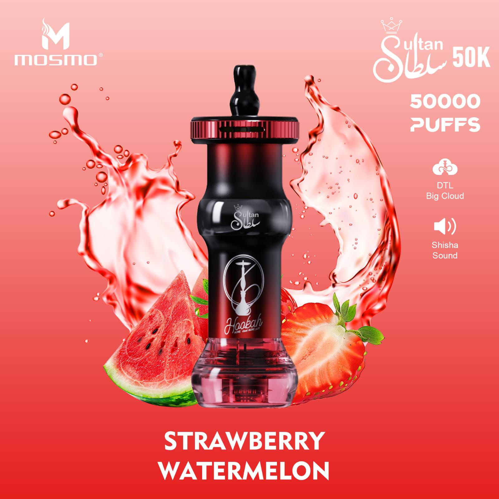 MOSMO Sultan 50,000 Puffs Disposable Vape 3mg Hookah in Dubai