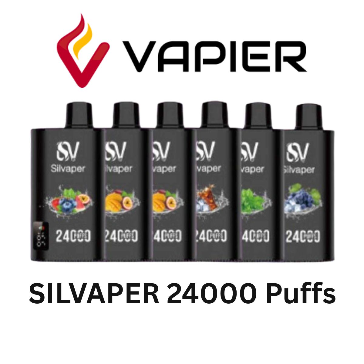 SILVAPER 24000 Puffs Silvaper 24000 puffs disposable vape 50mg nicotine strength available at Dragon Mart vape shop Dubai