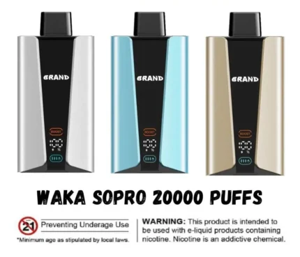 Waka SoPro 20000 puffs disposable vape with 50mg nicotine strength premium quality device