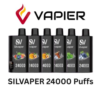 Silvaper 24000 puffs disposable vape 50mg nicotine strength available at Dragon Mart vape shop Dubai